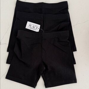 The Children's Place Black Girls Shorts, 3 pack